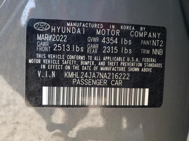 2022 HYUNDAI SONATA SE - KMHL24JA7NA216222