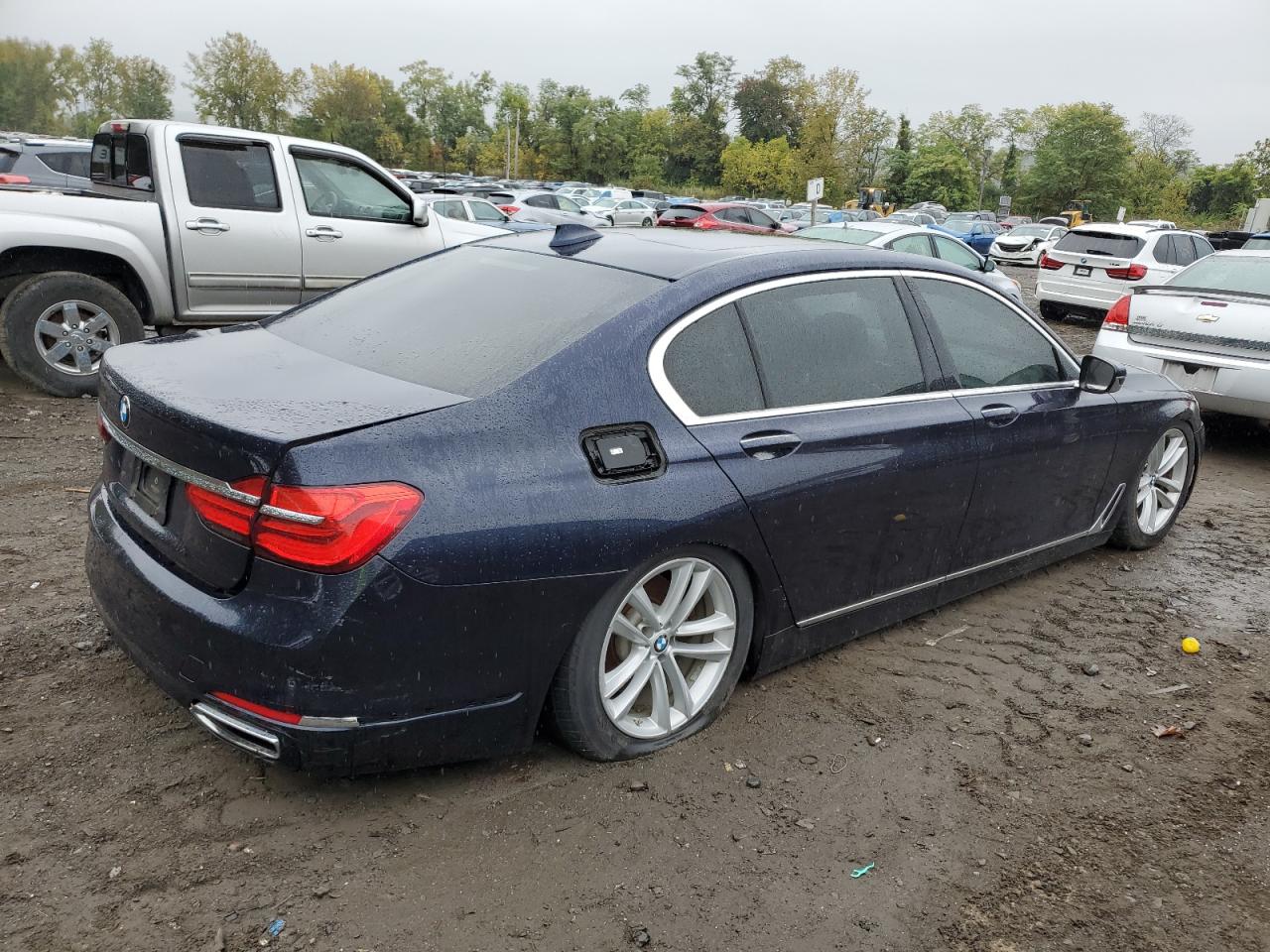 BMW 750 XI 2017 blue sedan 4d gas WBA7F2C55HG421678 photo #4