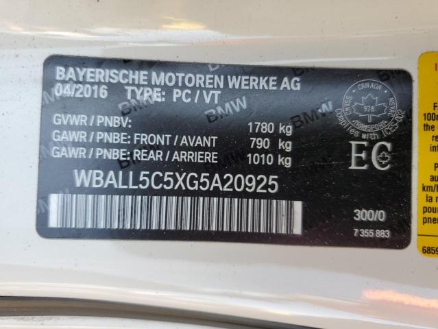 2016 BMW Z4 SDRIVE2 WBALL5C5XG5A20925