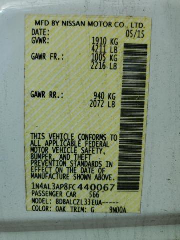 2015 NISSAN ALTIMA 2.5 - 1N4AL3AP8FC440067