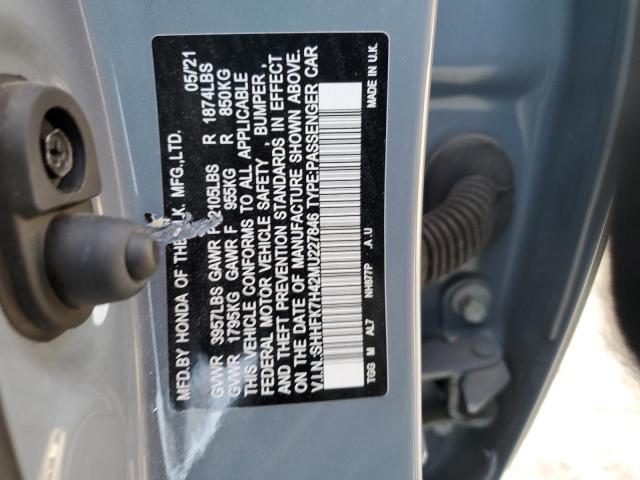 2021 HONDA CIVIC 4D - SHHFK7H42MU227846