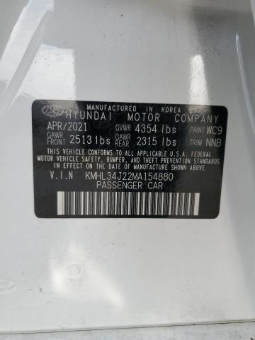 2021 HYUNDAI SONATA LIM - KMHL34J22MA154880