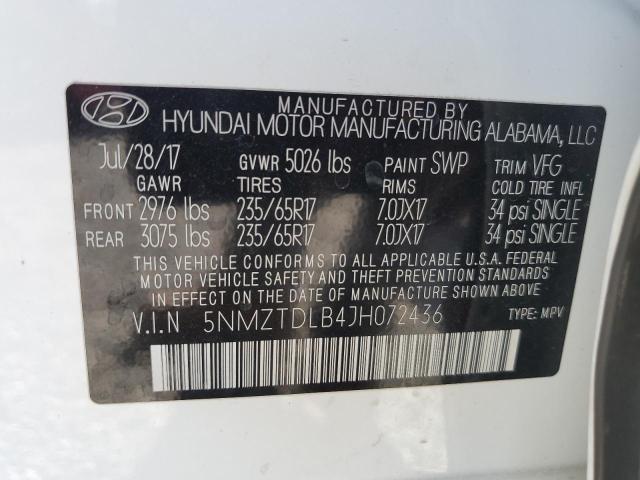 2018 HYUNDAI SANTA FE S - 5NMZTDLB4JH072436
