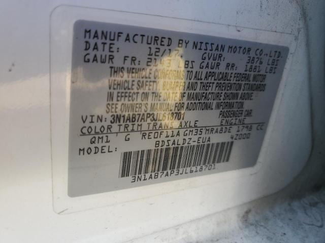 2018 NISSAN SENTRA S - 3N1AB7AP3JL618701