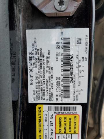 VIN 3FA6P0LU3JR206263 2018 Ford Fusion, Se Hybrid no.12