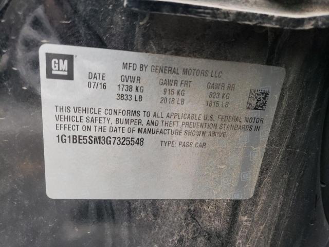 2016 CHEVROLET CRUZE LT - 1G1BE5SM3G7325548