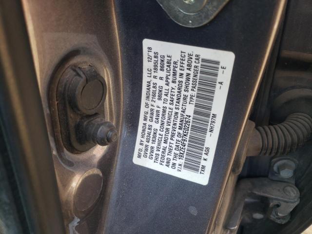 2019 HONDA INSIGHT TO 19XZE4F97KE022674