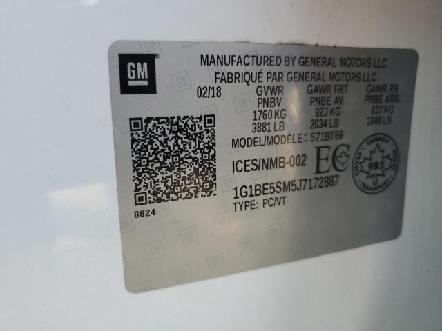 2018 CHEVROLET CRUZE LT - 1G1BE5SM5J7172887