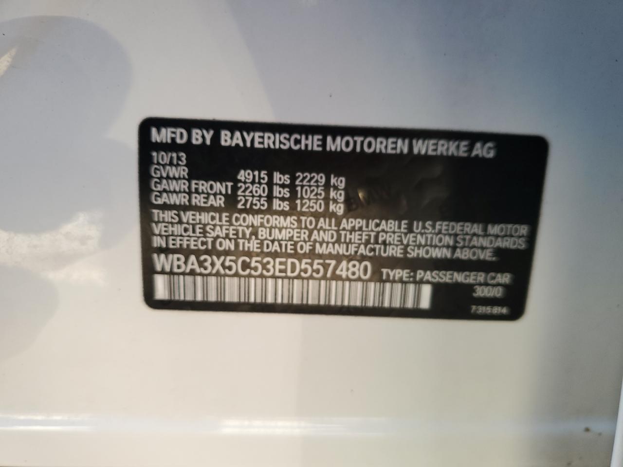 Lot #2855002712 2014 BMW 328 XIGT