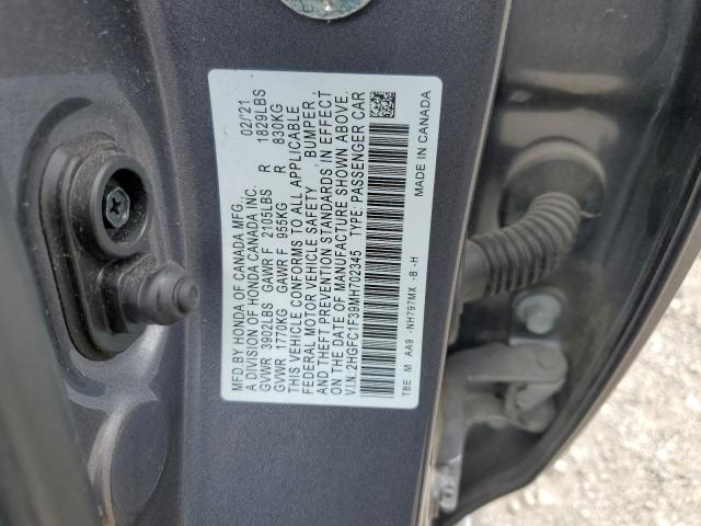 2021 HONDA CIVIC EX - 2HGFC1F39MH702345