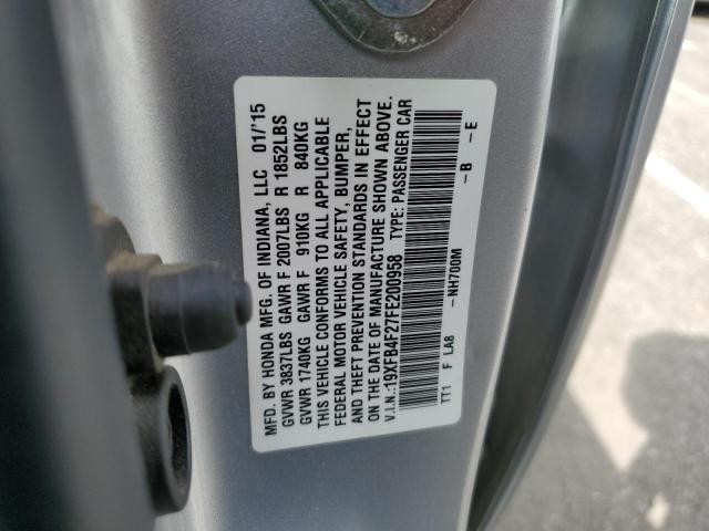 2015 HONDA CIVIC HYBR - 19XFB4F27FE200958