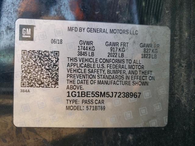 2018 CHEVROLET CRUZE LT - 1G1BE5SM5J7238967