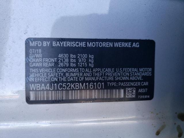 VIN WBA4J1C52KBM16101 2019 BMW 4 Series, 430I Gran ... no.12