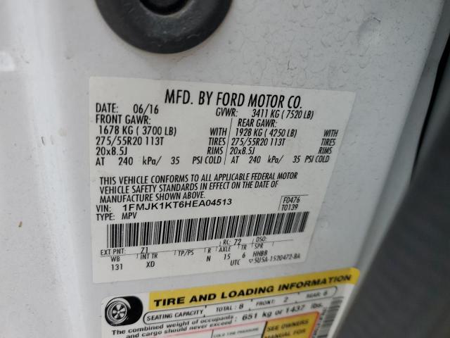 2017 FORD EXPEDITION - 1FMJK1KT6HEA04513