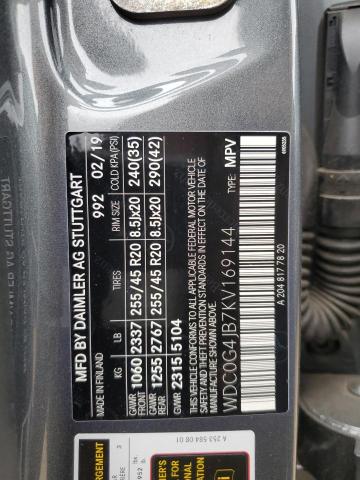 2019 MERCEDES-BENZ GLC 300 - WDC0G4JB7KV169144