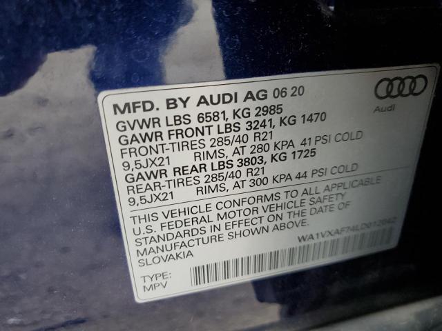 VIN WA1VXAF74LD012042 2020 AUDI Q7 no.13