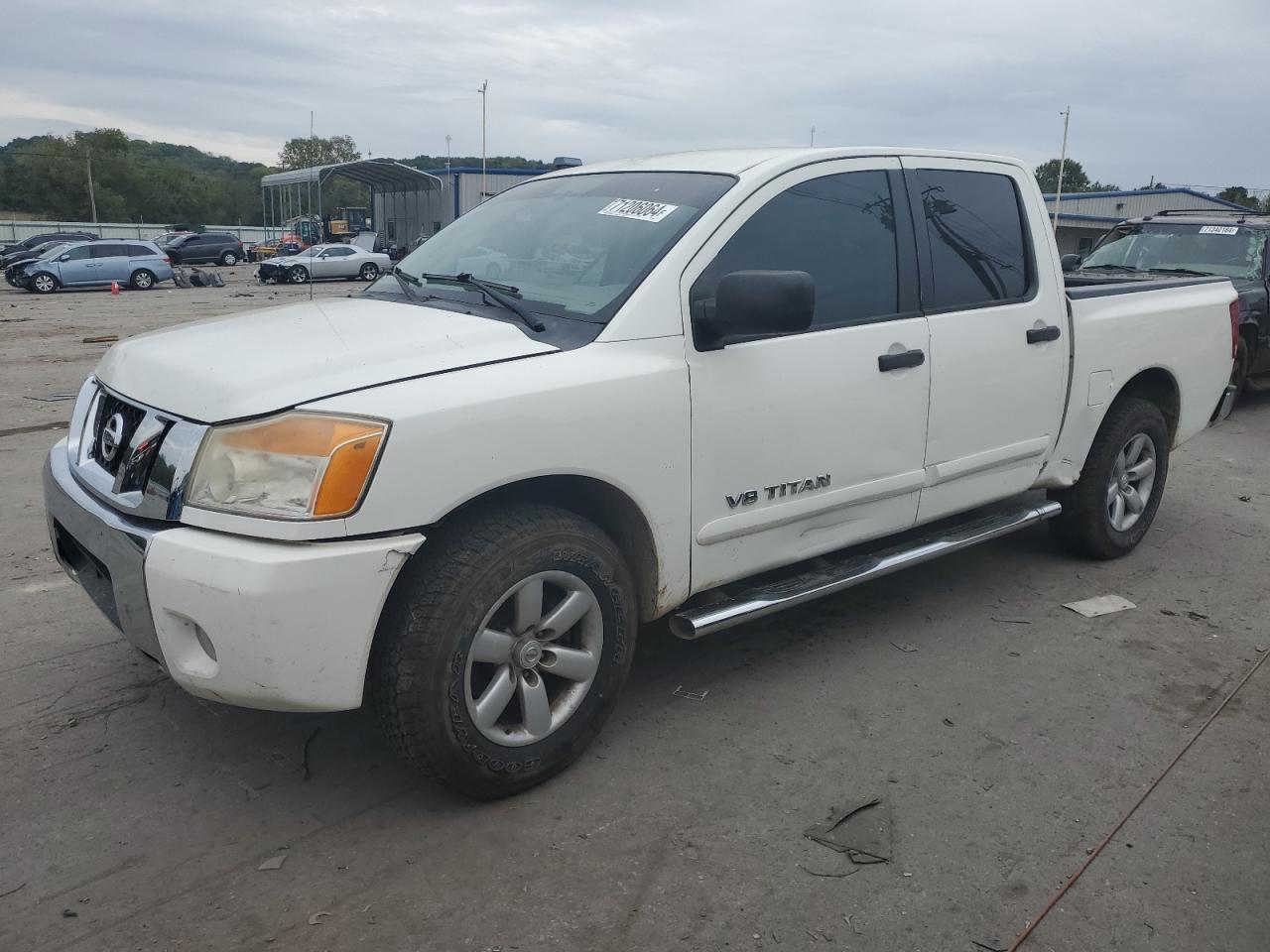 NISSAN TITAN XE 2010 white crew pic flexible fuel 1N6BA0ED2AN324120 photo #1