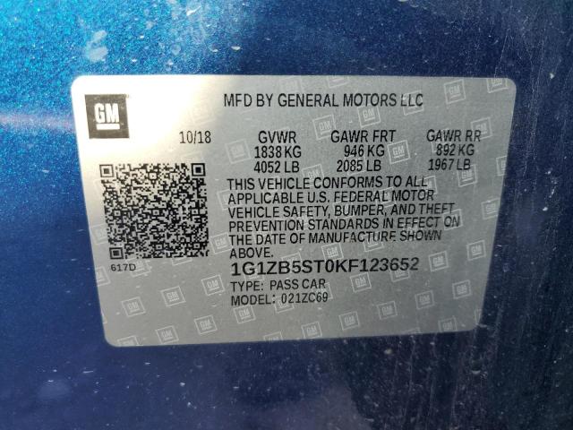 2019 CHEVROLET MALIBU LS - 1G1ZB5ST0KF123652