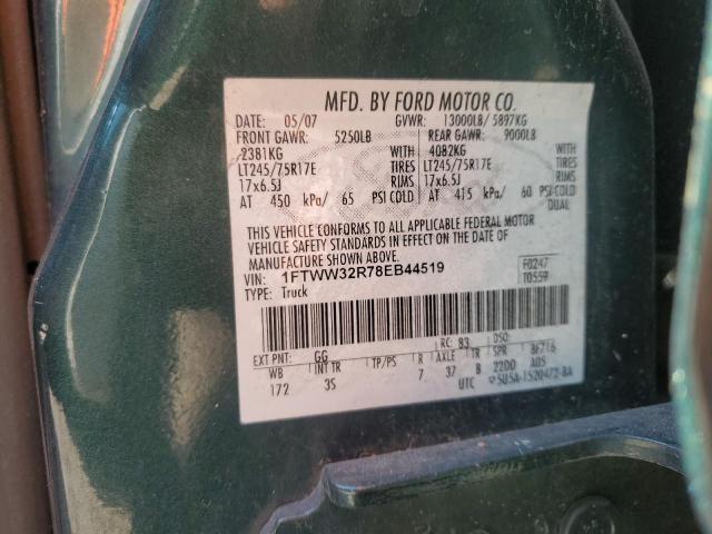 2008 FORD F350 SUPER 1FTWW32R78EB44519  72045694