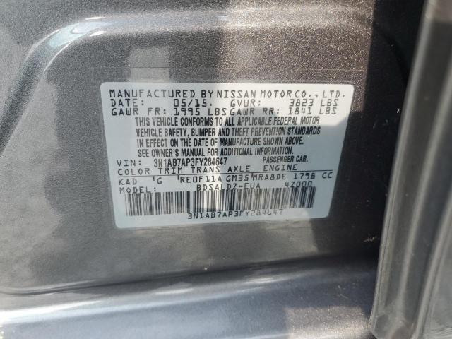 VIN 3N1AB7AP3FY284647 2015 Nissan Sentra, S no.12