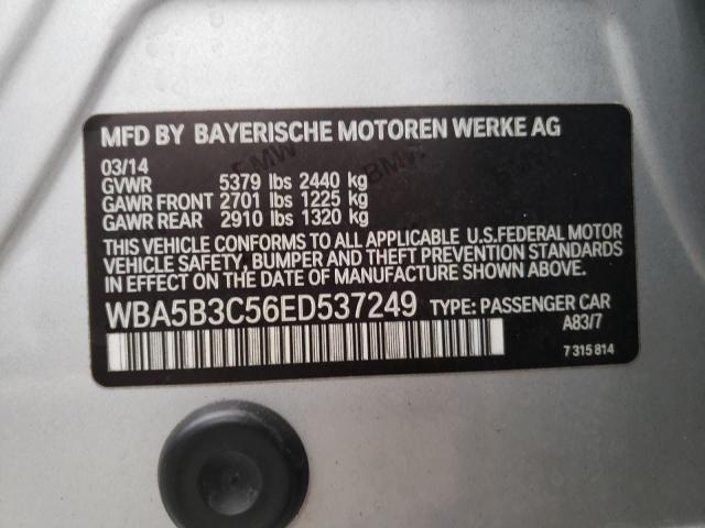 VIN WBA5B3C56ED537249 2014 BMW 5 Series, 535 XI no.13