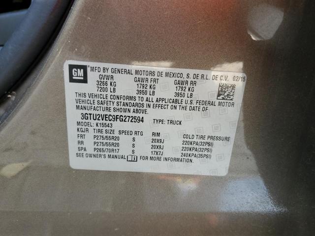 2015 GMC SIERRA K15 - 3GTU2VEC9FG272594