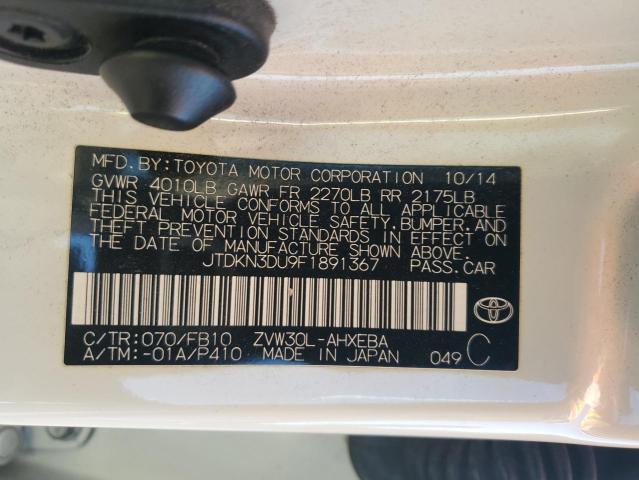 VIN JTDKN3DU9F1891367 2015 Toyota Prius no.12