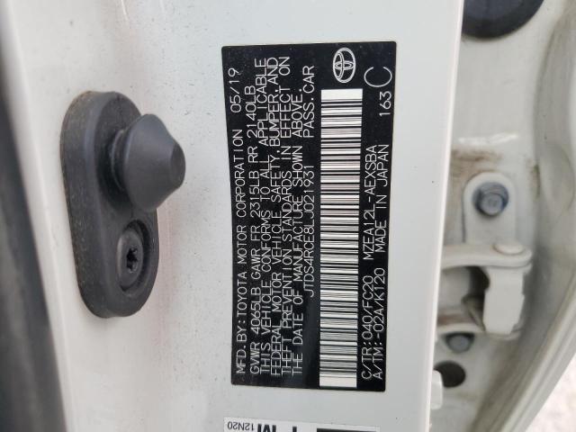 2020 TOYOTA COROLLA SE - JTDS4RCE8LJ021931