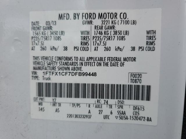 VIN 1FTFX1CF7DFB99448 2013 Ford F-150, Super Cab no.12