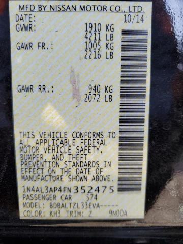 2015 NISSAN ALTIMA 2.5 - 1N4AL3AP4FN352475