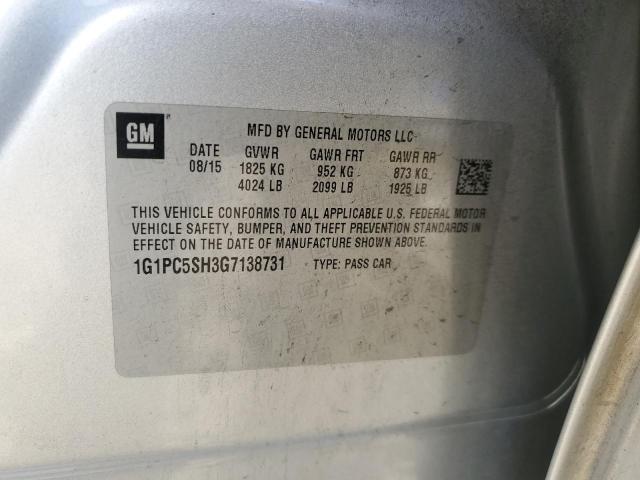 2016 CHEVROLET CRUZE LIMI - 1G1PC5SH3G7138731
