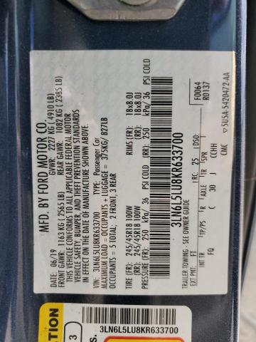 2019 LINCOLN MKZ RESERV - 3LN6L5LU8KR633700
