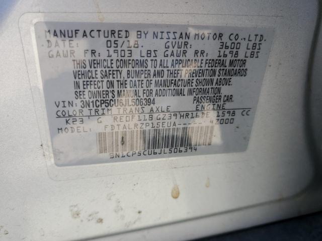 2018 NISSAN KICKS S - 3N1CP5CU6JL506394