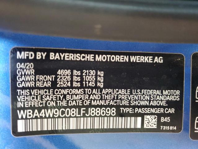 2020 BMW 440XI - WBA4W9C08LFJ88698