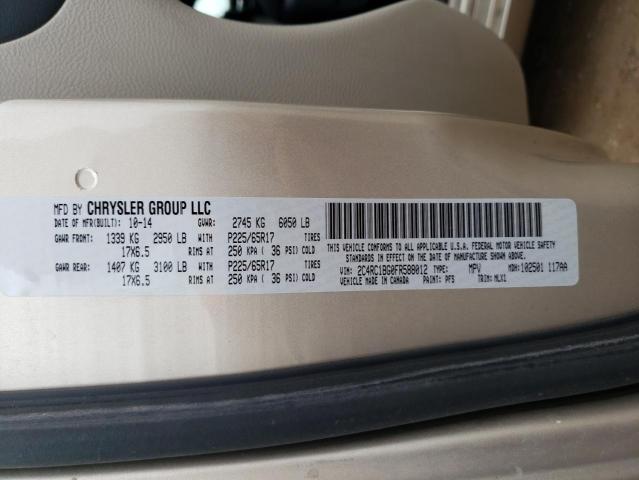 2015 CHRYSLER TOWN & COU - 2C4RC1BG0FR588012
