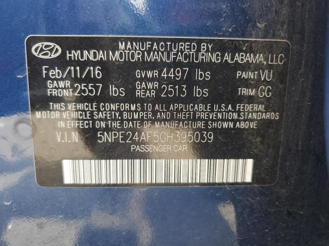 2016 HYUNDAI SONATA SE - 5NPE24AF5GH395039