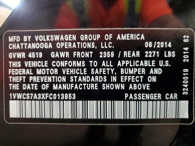 2015 VOLKSWAGEN PASSAT SEL - 1VWCS7A3XFC013853