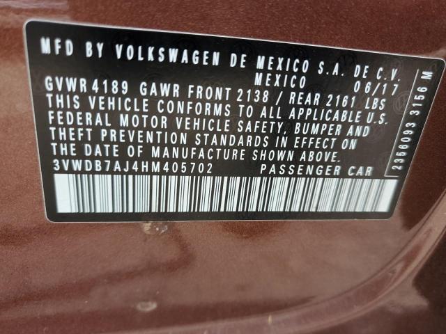 2017 VOLKSWAGEN JETTA SE - 3VWDB7AJ4HM405702