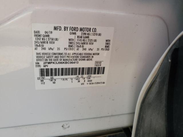2019 FORD EDGE SEL - 2FMPK3J96KBC06413