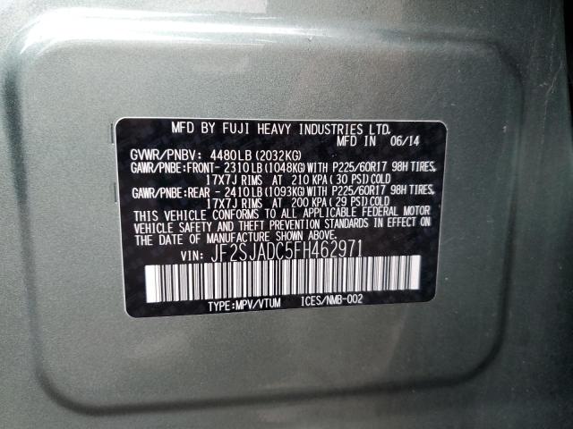 VIN JF2SJADC5FH462971 2015 Subaru Forester, 2.5I Pr... no.13