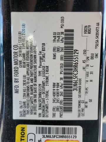 2017 LINCOLN MKZ RESERV - 3LN6L5FC3HR655129