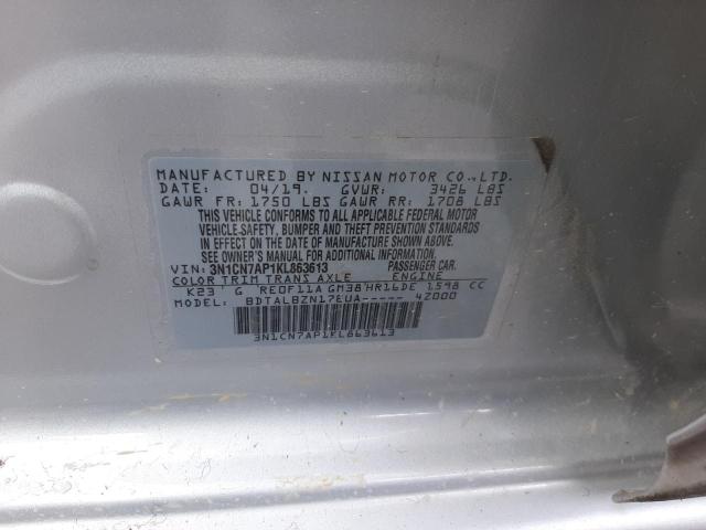2019 NISSAN VERSA S - 3N1CN7AP1KL863613