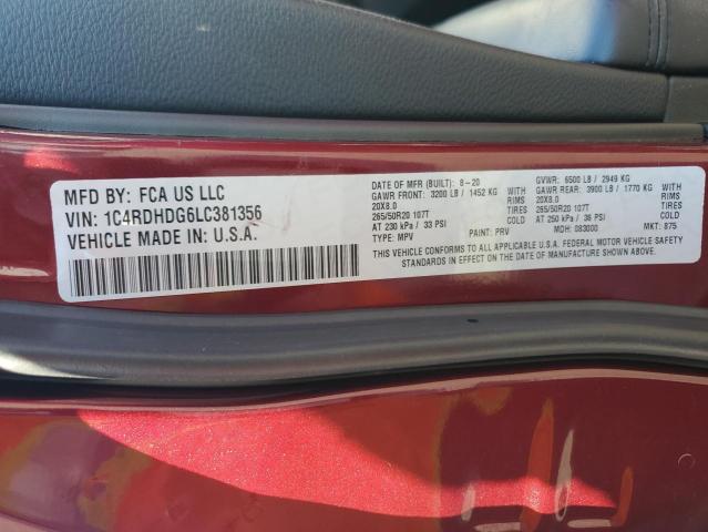 2020 DODGE DURANGO GT - 1C4RDHDG6LC381356
