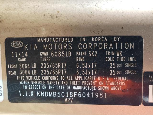 2015 KIA SEDONA LX - KNDMB5C18F6041981