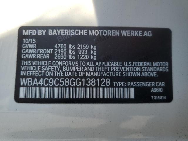 VIN WBA4C9C58GG138128 2016 BMW 4 Series, 428 Xi Gra... no.12