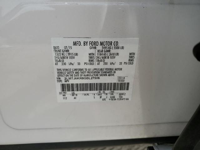 2016 LINCOLN MKX SELECT 2LMTJ6KR8GBL27506