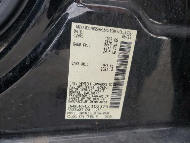 2020 NISSAN ALTIMA SR - 1N4BL4CV4LC102375