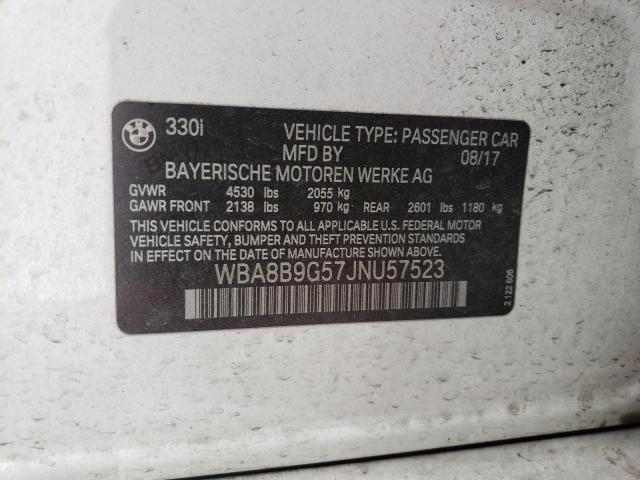 2018 BMW 330 I WBA8B9G57JNU57523