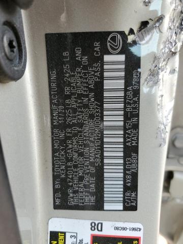 2021 LEXUS ES 250 BAS 58AD11D12MU003377