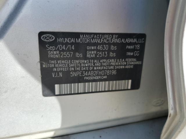 2015 HYUNDAI SONATA SPO - 5NPE34AB2FH078196